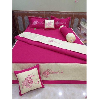BỘ CHĂN GRA PHỦ SATIN (COTTON LỤA) CAO CẤP PADORA