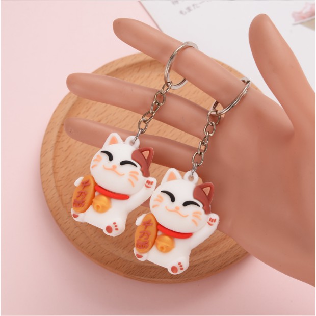 Móc Khóa Mèo Nhật Bản Thần Tài Vẫy Tay - Maneki-Neko