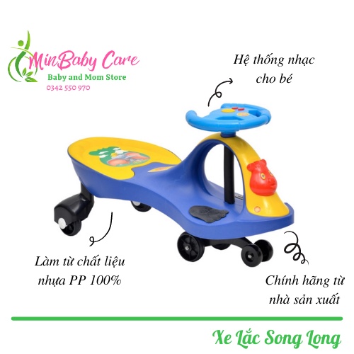 Xe Lắc Cho Bé Giá Rẻ Cỡ Đại Có Nhạc Song Long 1258 – Nhiều Màu