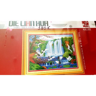 Tranh thêu phong cảnh 83x65cm chưa thêu f245
