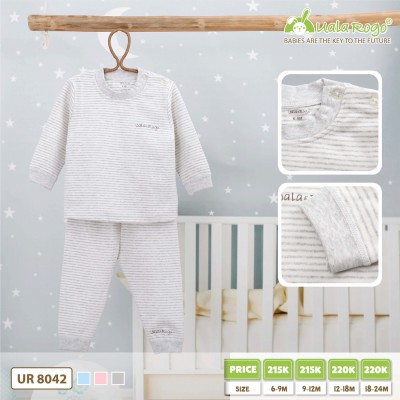 UR 8042- Bộ QA dài tay khuy vai vải kẻ