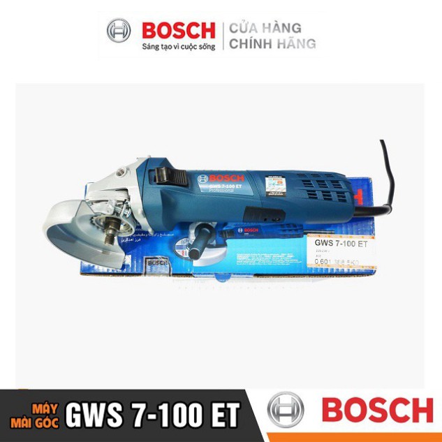 [HÀNG CHÍNH HÃNG] Máy Mài Góc Bosch GWS 7-100 ET (100MM-720W) - Có Điều Tốc