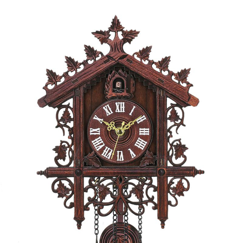 Vintage Wood Cuckoo Wall Clock Hanging Handcraft Clock For Home Restaurant Decoration Art Vintage Swing Living Room #1