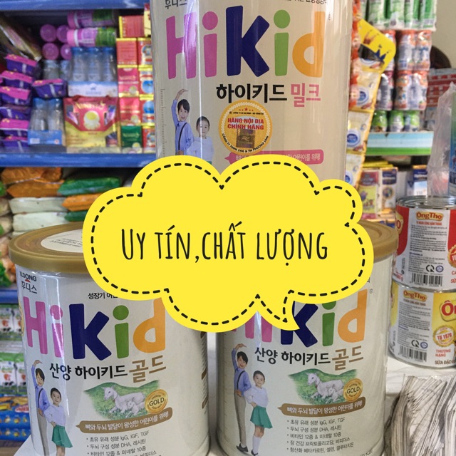 {Tem chống hàng giả,tem phụ} Sữa bột  Hikid Hàn Quốc(sữa tăng chiều cao- 600g,sữa dê-700g).