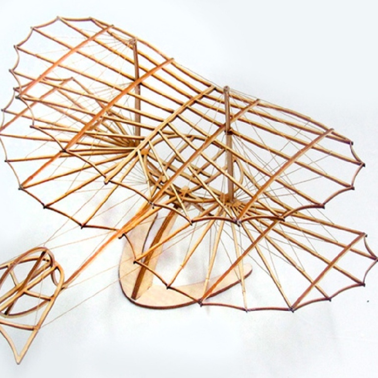 Bộ mô hình máy bay Otto Lilienthal 3D tự lắp ráp bằng gỗ Balsa 1