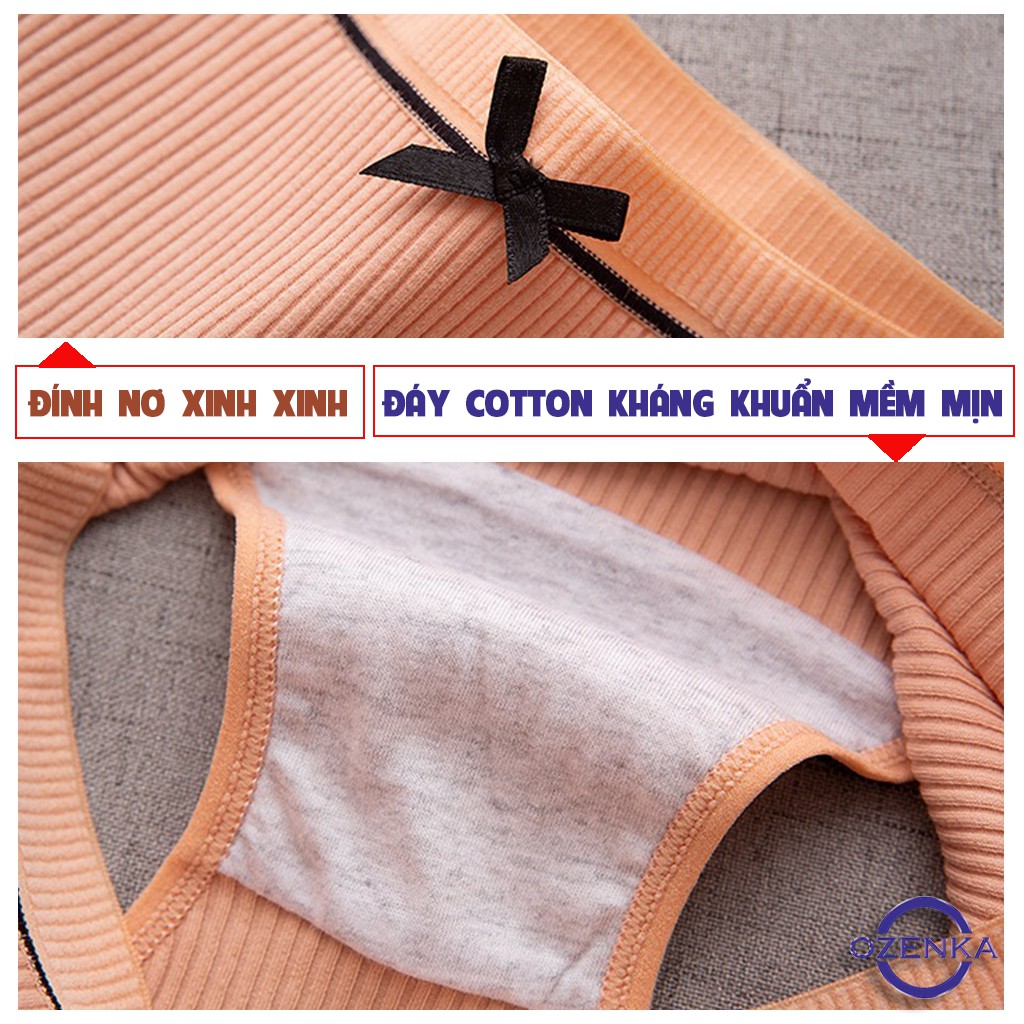 [ CHỌN MÀU Quần lót nữ cotton len tăm dễ thương size M L NUTA 073