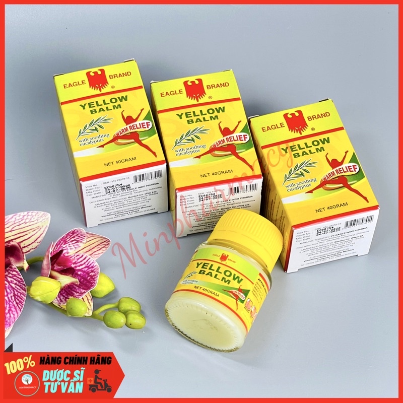 Dầu Cù Là Con Ó EAGLE YELLOW BALM Lọ 40g - Minpharmacy