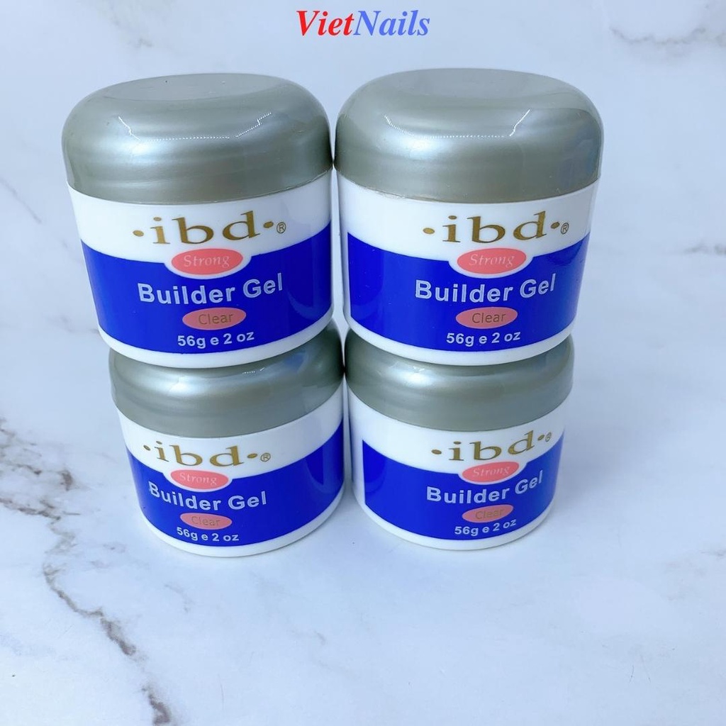 Gel Đắp IBD Đắp Móng Màu Clear Hũ 56g - IBD Strong