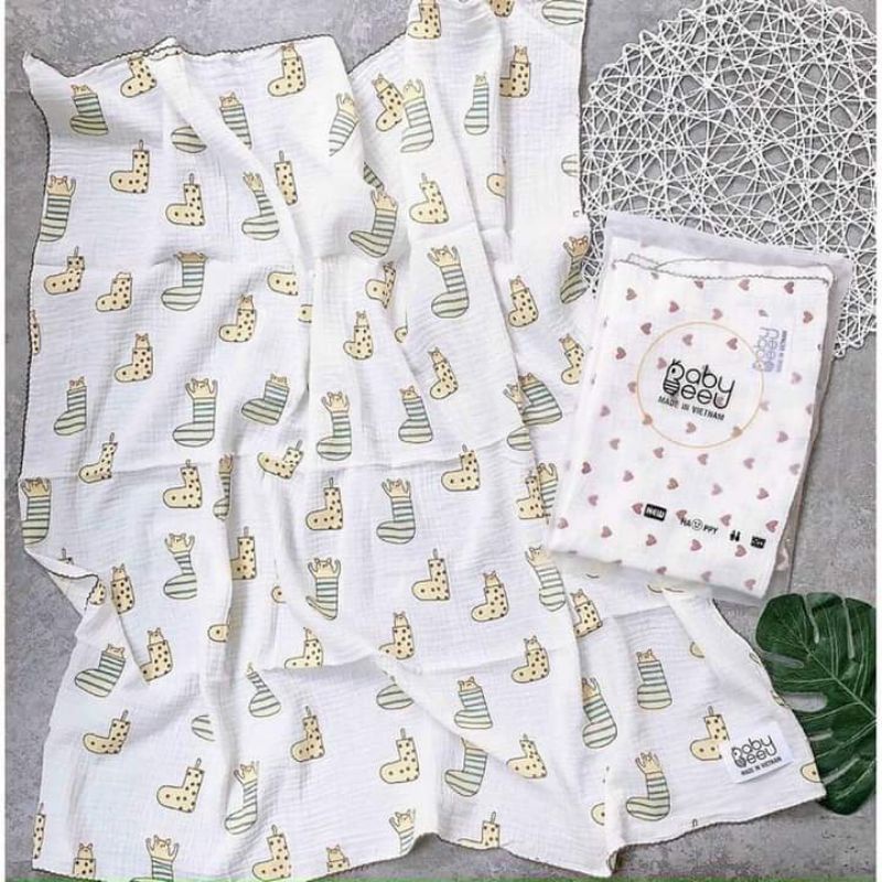 Khăn Xô Organic - Khăn Xô BABY BEE Cao Cấp Cho Bé Yêu