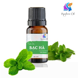 Tinh Dầu Bạc Hà Nguyên Chất  - Tinh Dầu Thiên Nhiên 10ml - Có Kiểm Định - Ranibow oil