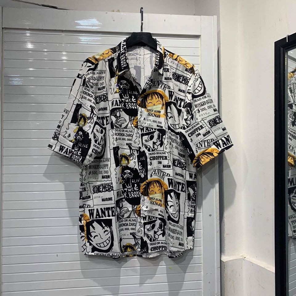 Áo Sơ mi nam tay lỡ hoạt hình OnePiece | BigBuy360 - bigbuy360.vn