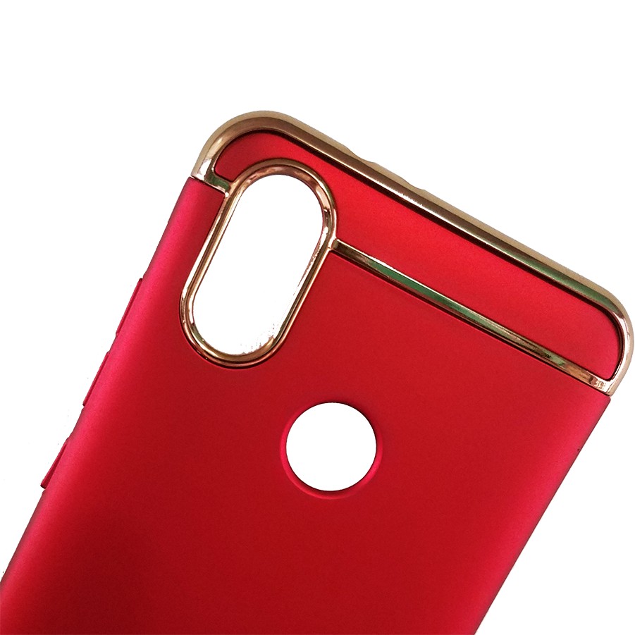 [Freeship toàn quốc từ 50k] Ốp lưng thời trang 3 mảnh Xiaomi Mi 6X - Mi A2 tặng kính cường lực (Đỏ)