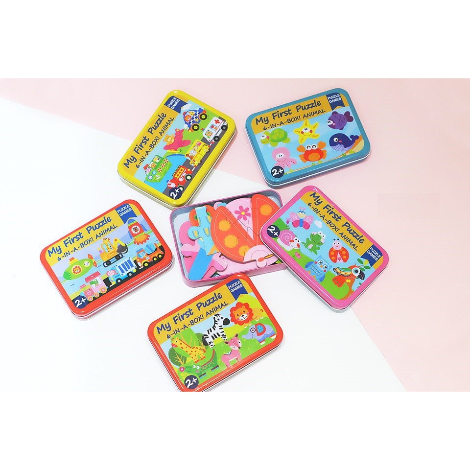 Bộ Ghép Hình My Frist Puzzle 6 Mảnh - Hộp Ghép Gỗ 6 Mảnh