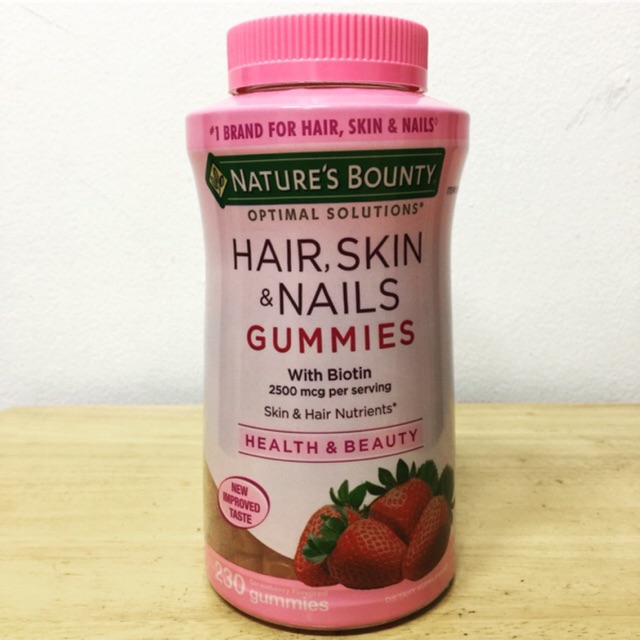 Kẹo Dẻo Nature S Bounty Hair Skin Nails Gummies 230 Gummies