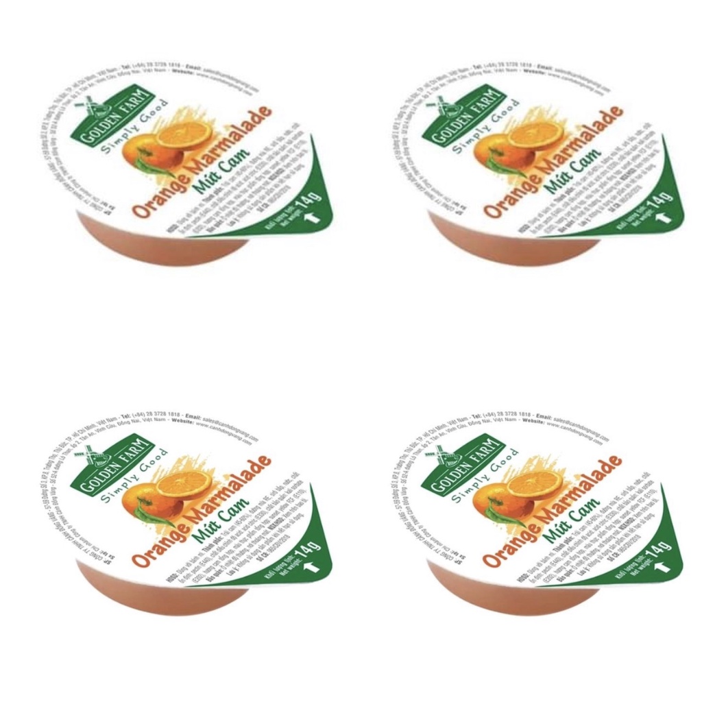 COMBO 2 MỨT DÂU 2 MỨT CAM 14G GOLDEN FARM