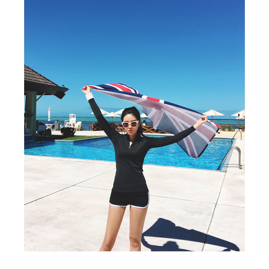 Bộ đồ bơi liền thân dài tay chống nắng cho nữ | BigBuy360 - bigbuy360.vn