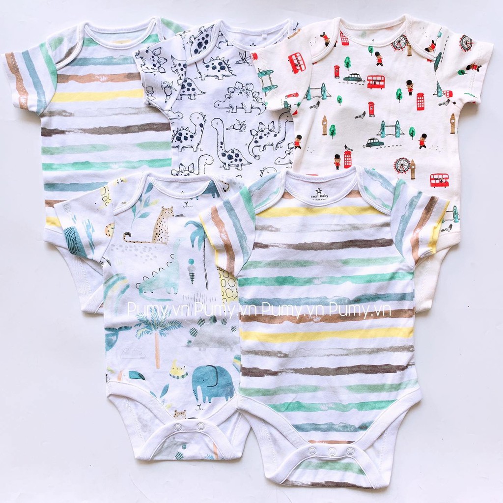 Bodysuit tay ngắn bé trai xuất khẩu nhiều HT (được chọn mẫu)