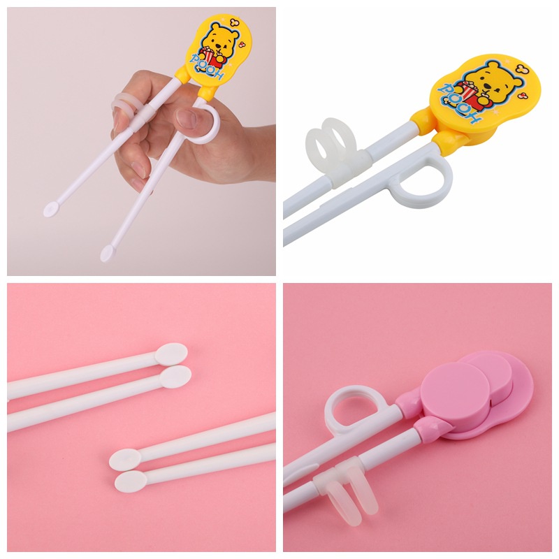 Đũa Nhựa Tập Ăn Họa Tiết Hoạt Hình Dễ Thương Cho Các Bé