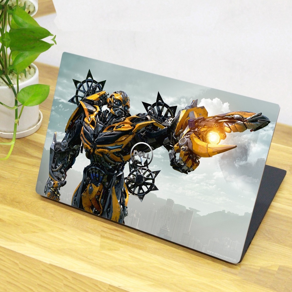 Skin Laptop Hình Bumblebee in theo yêu cầu (cho các dòng máy Dell, Asus, Acer, Macbook, Lenovo, MSI, HP, VAIO...)