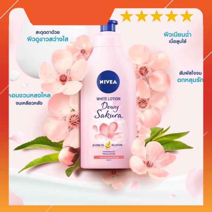 Nivea Lotion Sakura Sữa Dưỡng Thể Trắng Da Anh Đào 525ml