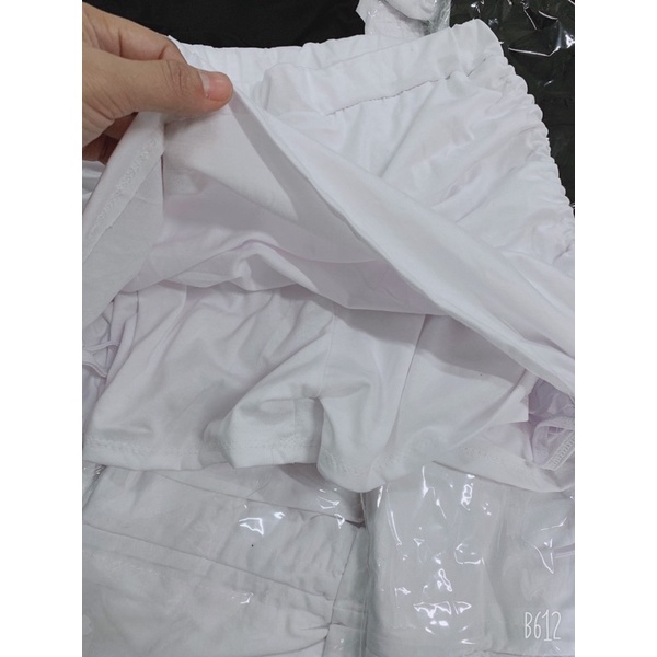 Chân Váy Rút Sườn Chất Coton Co Dãn ❤️FREESHIP❤️- Chân Váy Rút Có Quần Trong