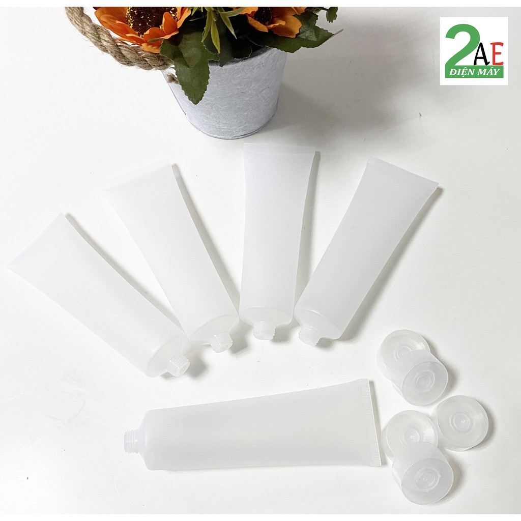 Lọ nhựa chiết mỹ phẩm dạng tuýp đựng sữa tắm dầu gội sữa rửa mặt màu trắng nhựa PP cao cấp từ 5ml đến 100ml | BigBuy360 - bigbuy360.vn
