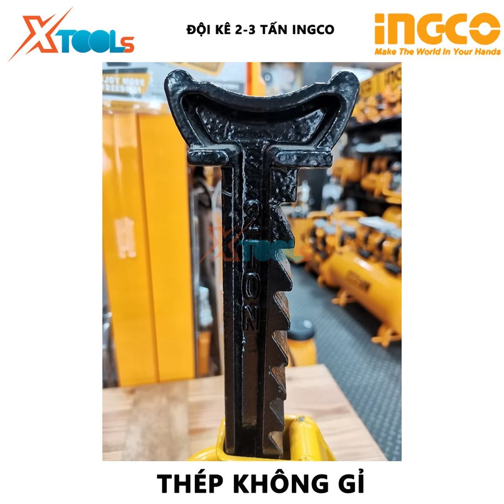 ĐỘI KÊ INGCO Đội kê ô tô Chiều cao tối thiểu 250-285mm Chiều cao tối đa 380-425mm nâng hàng hóa, vật khối lượng lớn, nân