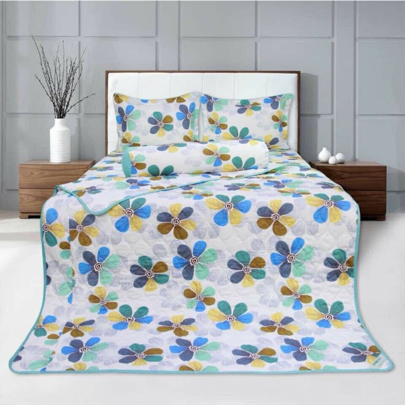 Ra bọc, drap bọc cotton in hoa Hometex 160x200, 180x200 ( cm )