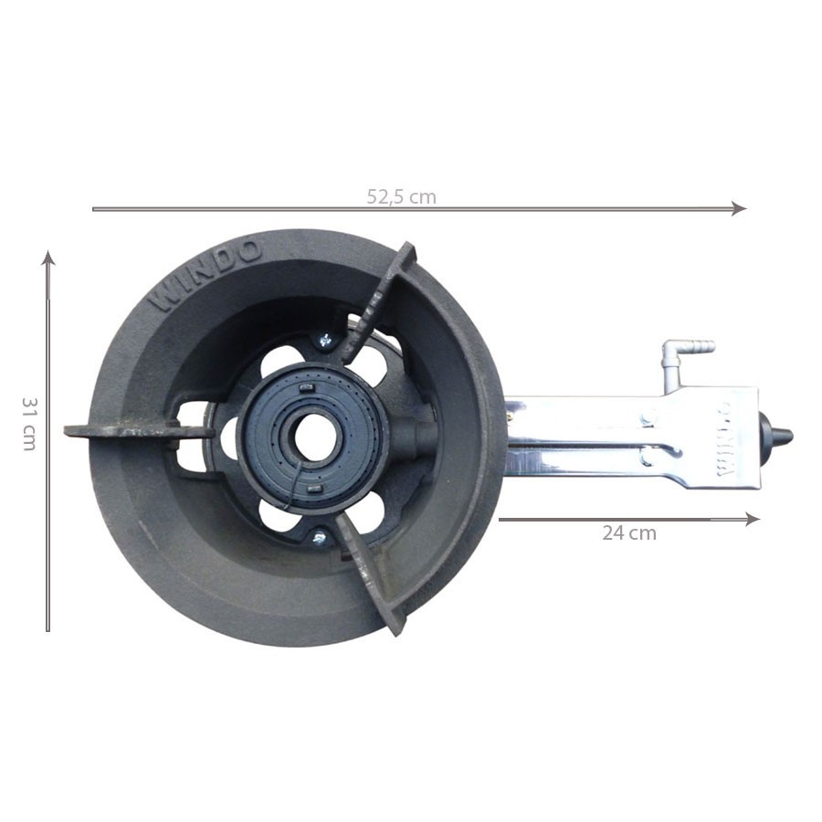 Núm vặn bếp gas, nút bếp gas khè công nghiệp Fi50mm