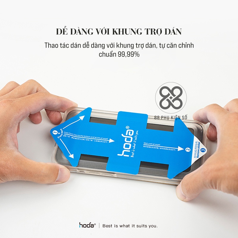 Hoda kính chống nhìn trộm, chống vân tay 2in1