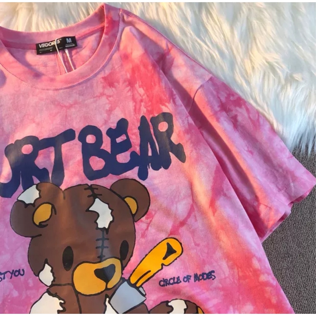 Áo thun tay lỡ MEANSTORE phông cotton Unisex nam nữ tee oversize form rộng pull Ulzzang vải mát - 536 Hurt Bear