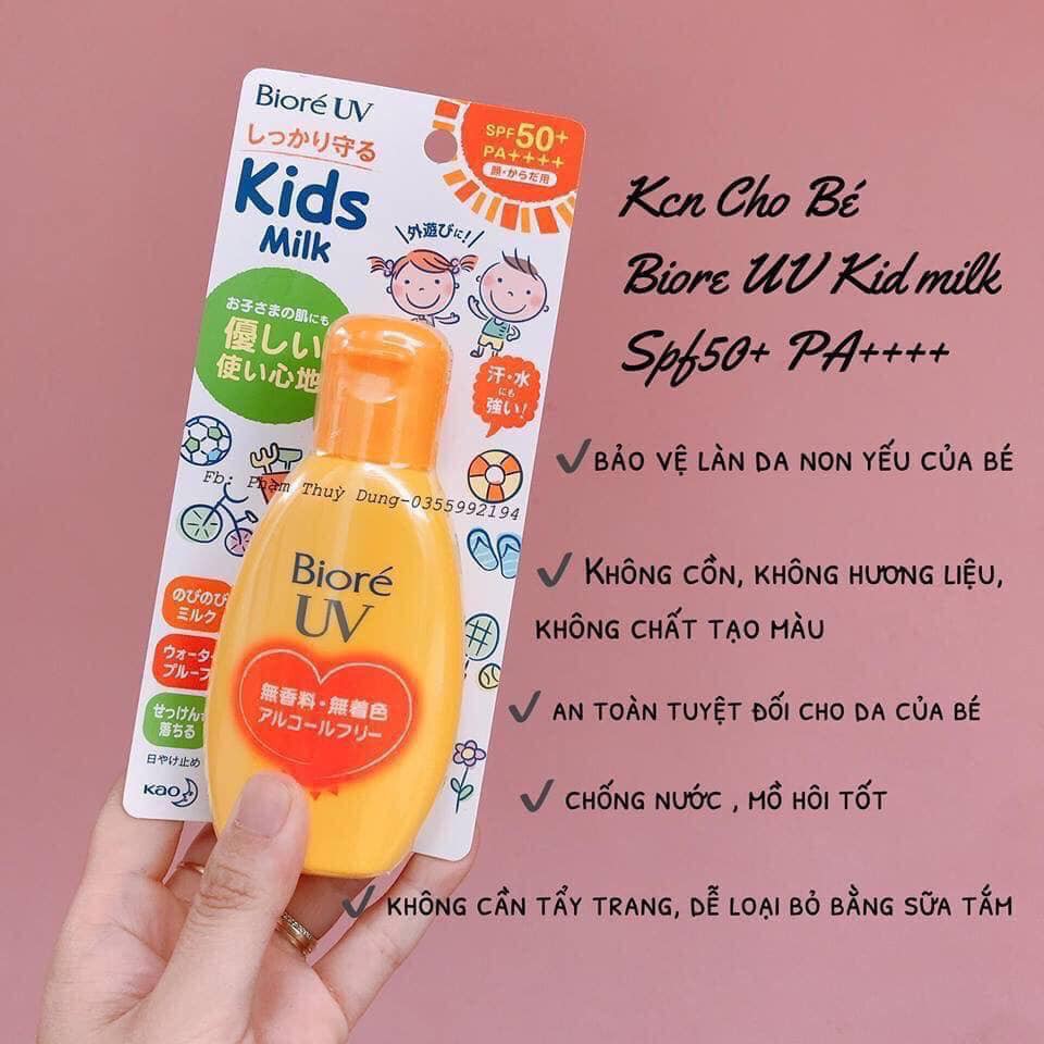 (Đủ Bill) Kem chống nắng cho trẻ em Biore UV Kids