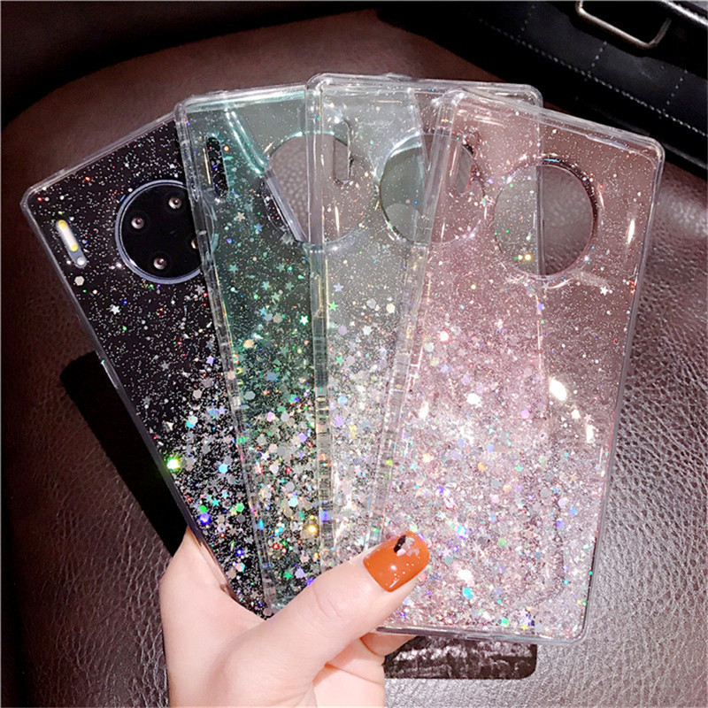 Vỏ điện thoại mềm TPU long lanh Bling Sequins dành cho Huawei Mate 20 Pro Y7A A6P Y5P Y7 Y9S Y9 Prime 2019 Honor 8X Bầu trời đầy sao Vỏ,Bao ,Ốp lưng