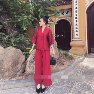 Đồ Lam Đi Chùa # Bà Lai Gấm Và Lụa Pháp Cao Cấp