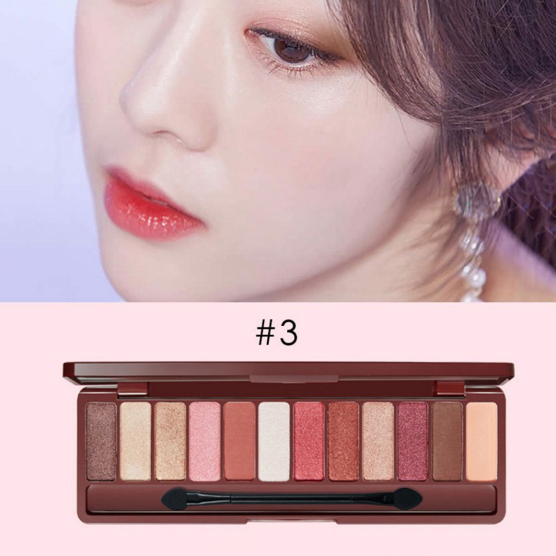 (Rẻ Vô Địch) Phấn Mắt 12 Ô Màu Lameila Play Color Eyes Kèm Cọ Trang Điểm (Chustore P13)