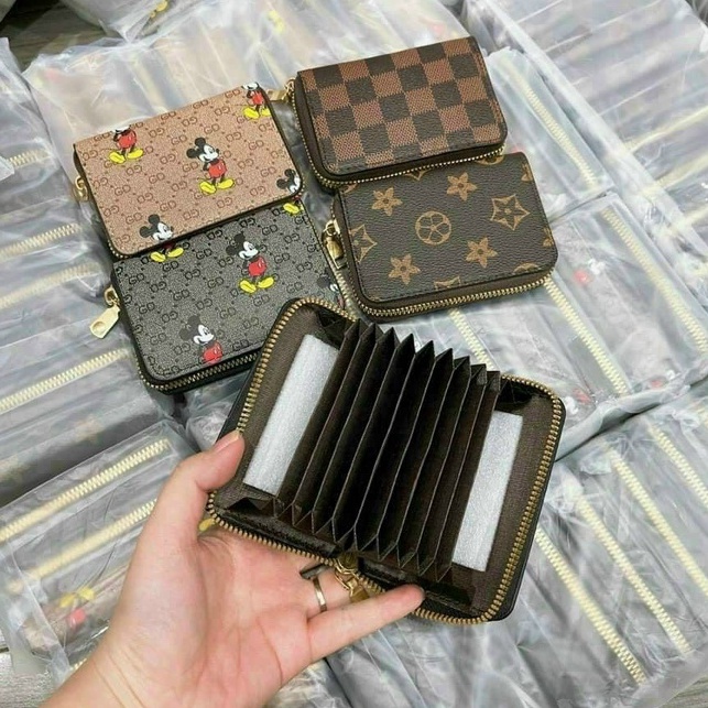 Ví mini -Ví cầm tay nam nữ thời trang nhỏ gọn nhiều ngăn có khoá kéo
