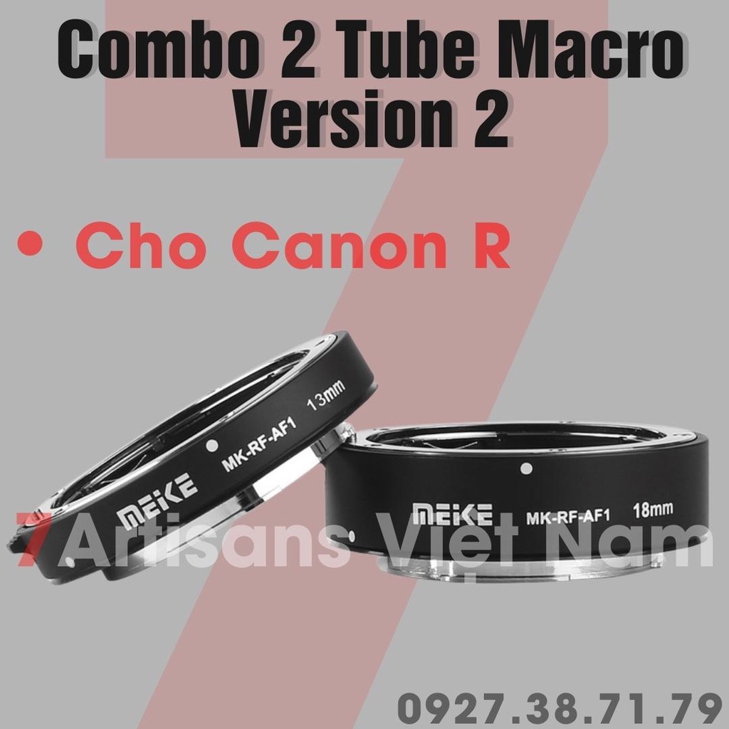 (CÓ SẴN) Combo 2 Tube Macro AF Meike MK-Z-AF1 và MK-RF-AF1 cho Nikon Z và Canon R - Ngàm chụp Macro cho lens AF