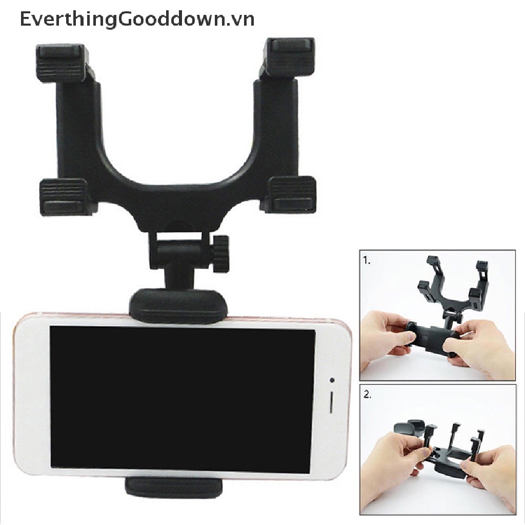 Everthinggooddown Giá Đỡ Điện Thoại / Thiết Bị Định Vị GPS Gắn Kính Chiếu Hậu Xe Hơi