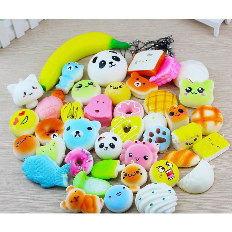 Set 20 Đồ Chơi Bóp Squishy Hình Bánh Gấu Trúc Dễ Thương 84224207