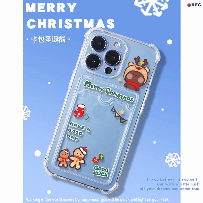 Ốp Điện Thoại Silicon TPU Mềm Trong Suốt Chống Sốc Có Ngăn Đựng Thẻ Cho Iphone 13 Pro Max 12 11 Pro Max Xs X Xr 6s Plus 8 7 Plus Se20