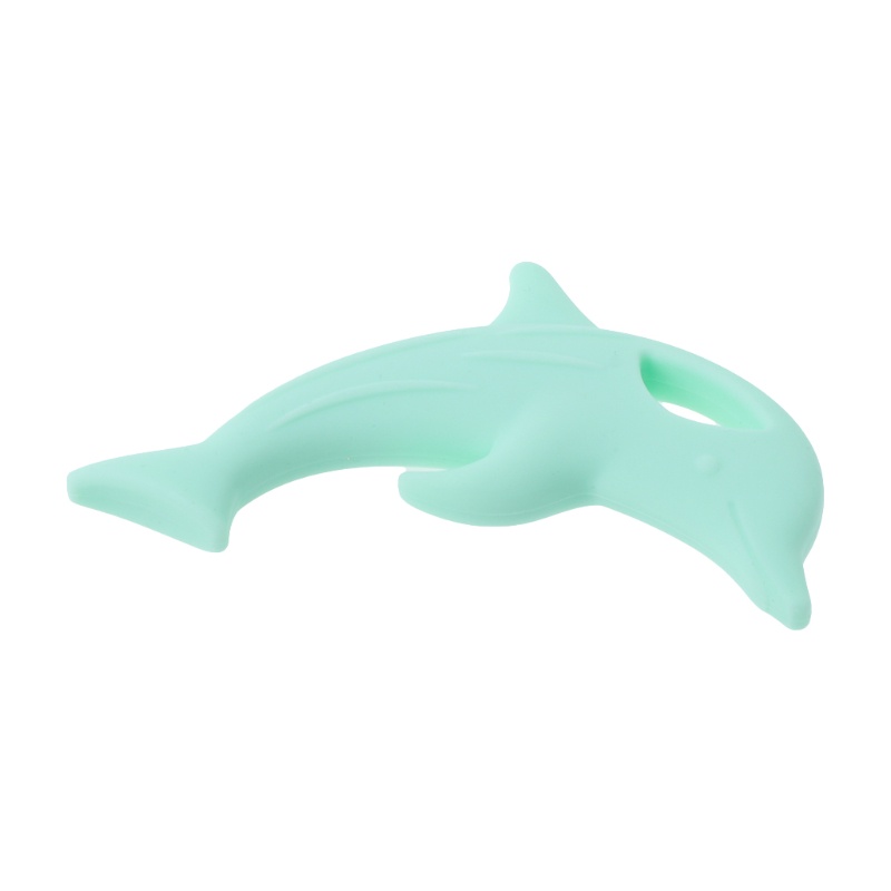 Đồ Chơi Ngậm Nướu Hình Cá Heo Bằng Silicone Dành Cho Bé