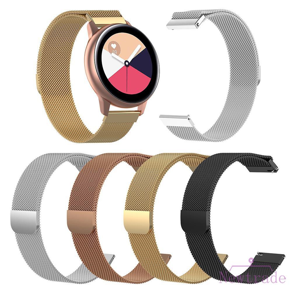 Magnetic Loop 22mm Stainless Steel Watch Band for Galaxy Watch Active 2