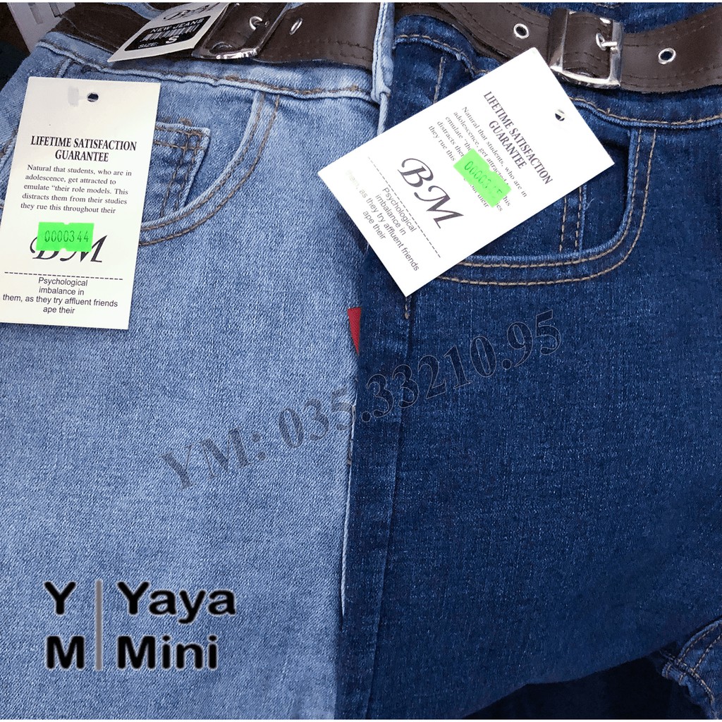 Quần Jeans Nữ Lưng Cao Co Giãn YayaMini Vải Denim Cao Cấp - MS 0013 [Hỗ Trợ Đổi Trả Miễn Phí]