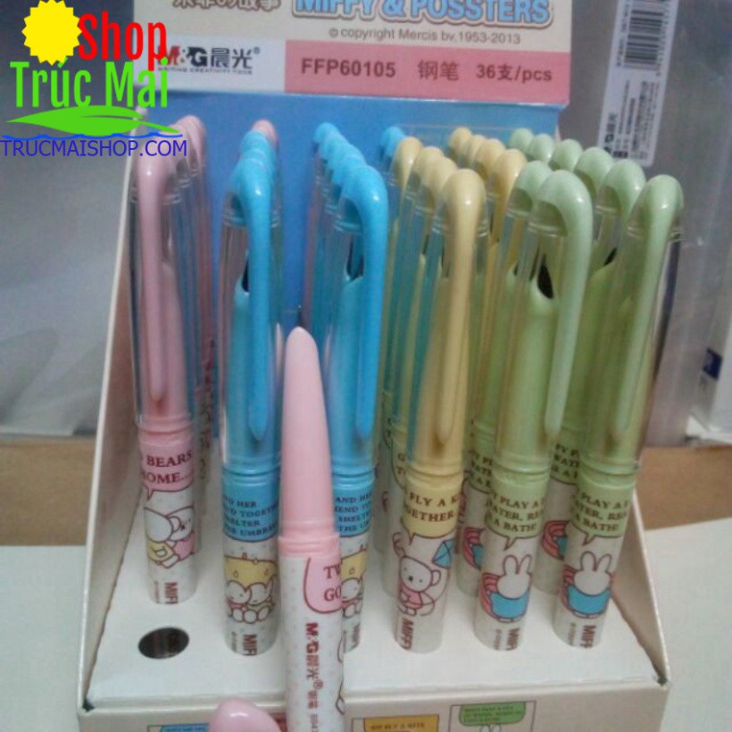 Combo 10 bút máy ngòi trơn MG