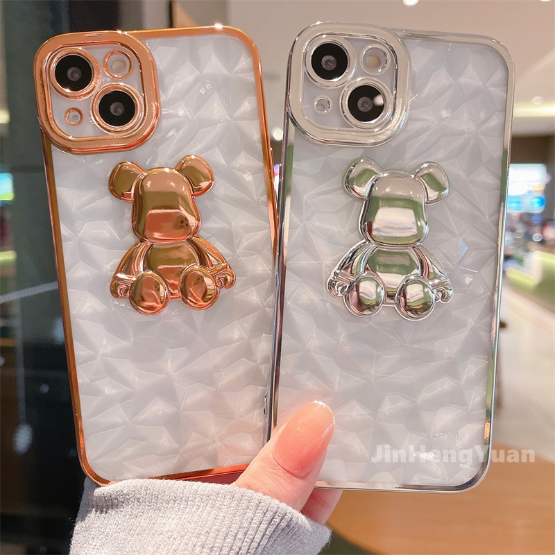 Ốp Điện Thoại Mềm Bảo Vệ Lens Họa Tiết Kim Cương 3D Cho IPhone 13 12 11 PRO MAX