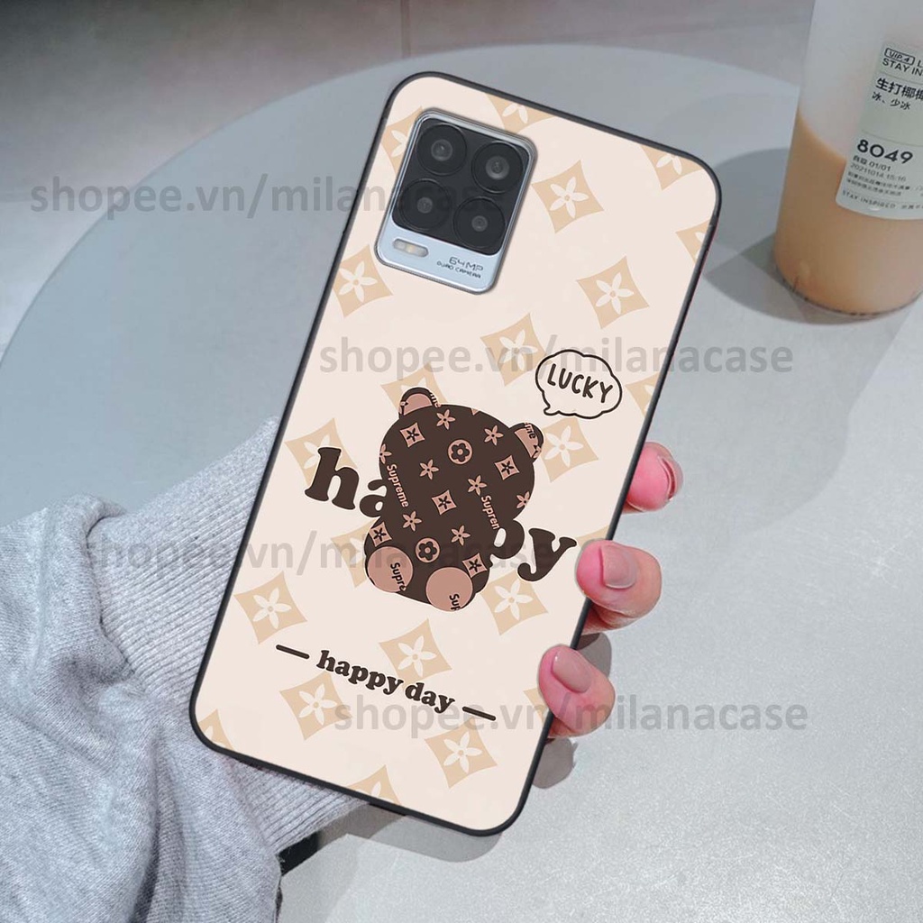 Ốp Realme 8 gấu be@rBrick gấu Teddy Kaws siêu đẹp, phong cách, cá tính