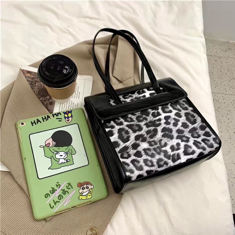 Túi Tote Họa Tiết Da Báo Sang Chảnh Đi Làm, Đi Chơi Vừa Ipad | TX18 | Túi Đeo Vai Da Báo Cá Tính, Phong Cách Dễ Phối Đồ