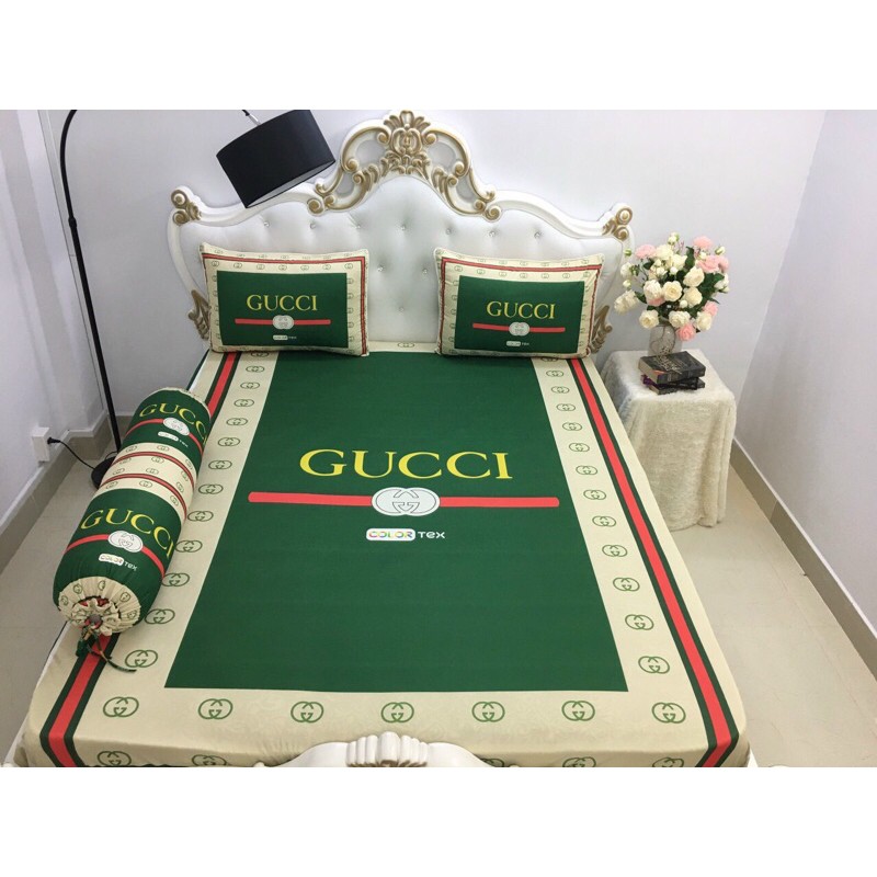 Drap thun 5D cao cấp❤️FREESHIP❤️ga thun siêu lạnh ( 1 ga,3 vỏ gối)