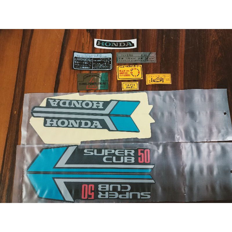 Trọn bộ tem Honda cup 86 màu xanh 50 3 lớp zin