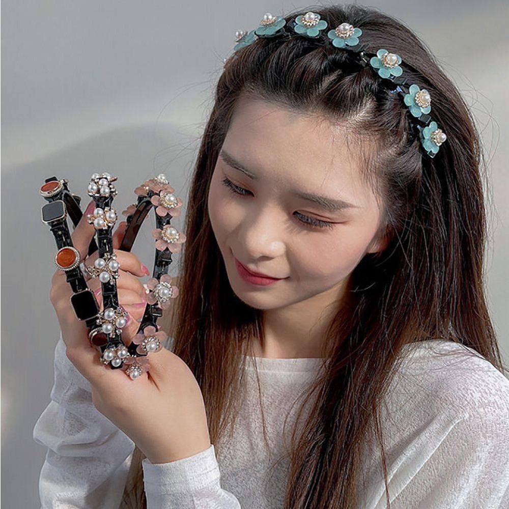 Băng Đô Rửa Mặt Bằng Nhựa Họa Tiết Hoa Xinh Xắn WMES15H